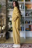 Patrick Plaid Brushed Cotton Demi Bloom Pant Soft Ochre